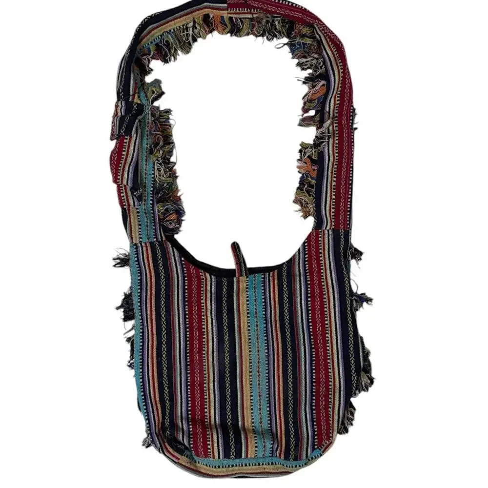 Multicoloured boho hippie style bag‎